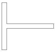 A horizontal white T to indicates the direction to be used by aircraft for landing and take-off, which shall be in a direction parallel to the shaft of the T towards the cross arm